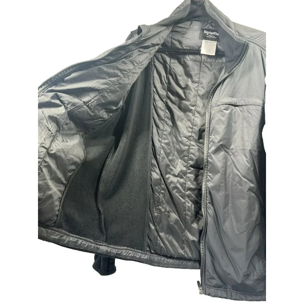 Refrigiwear Mens Jacket XL Fleece‎ Soft Shell Lightweight Pockets Black Full Zip